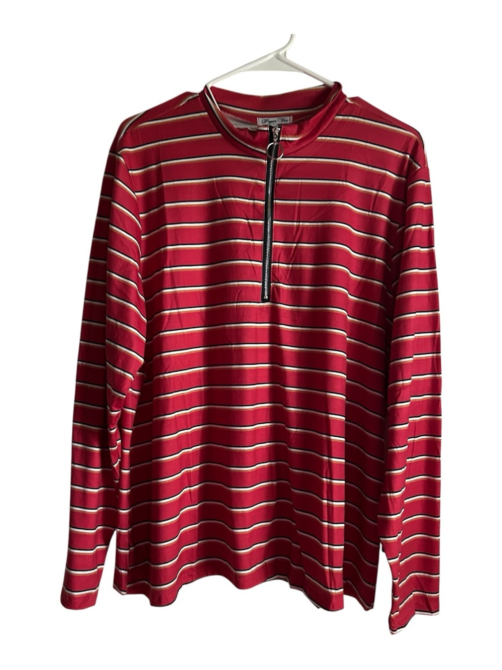 Paper Tee Women’s Size 2X Red and White Striped Top